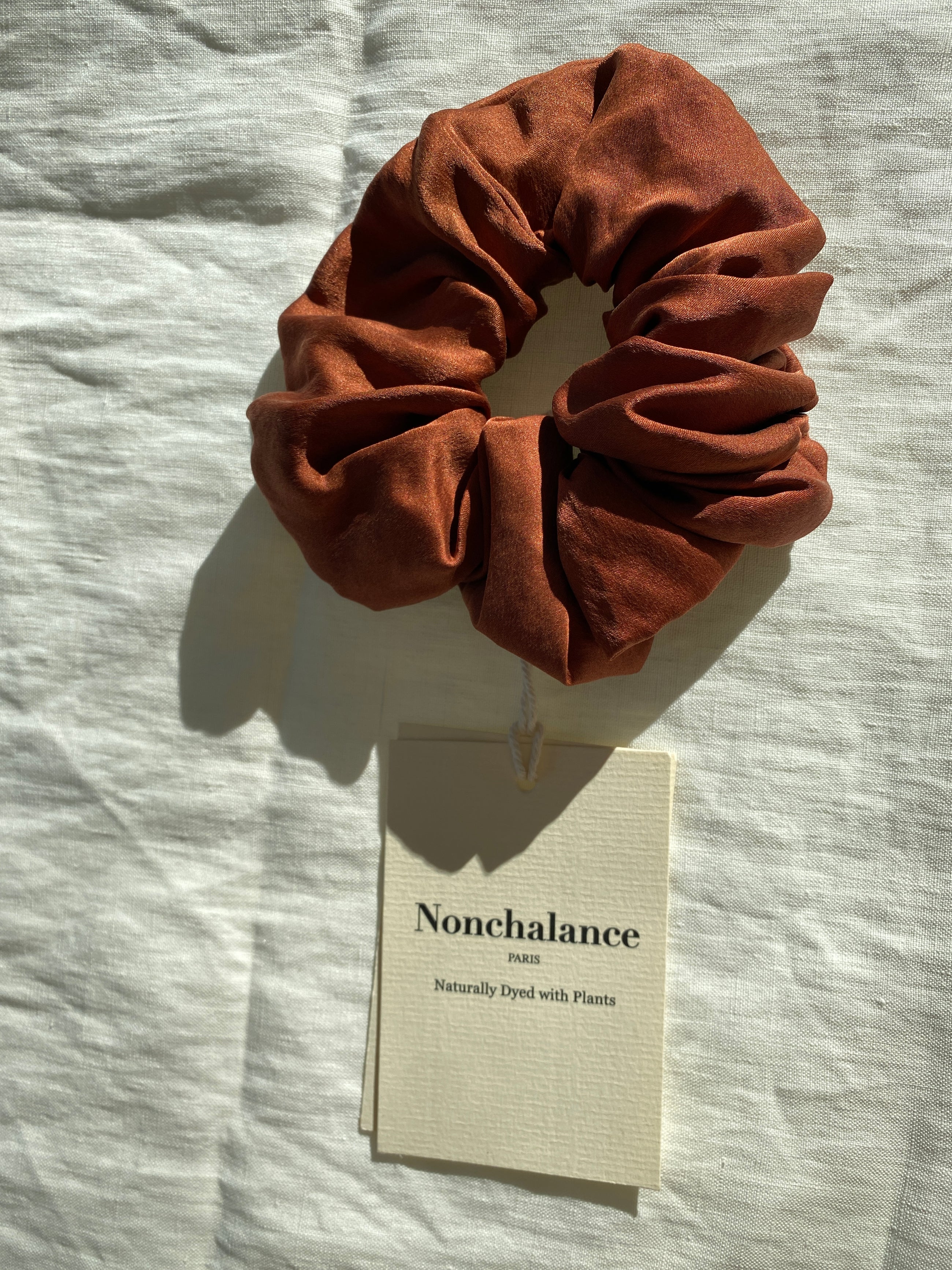 Chouchou en soie pure Safran