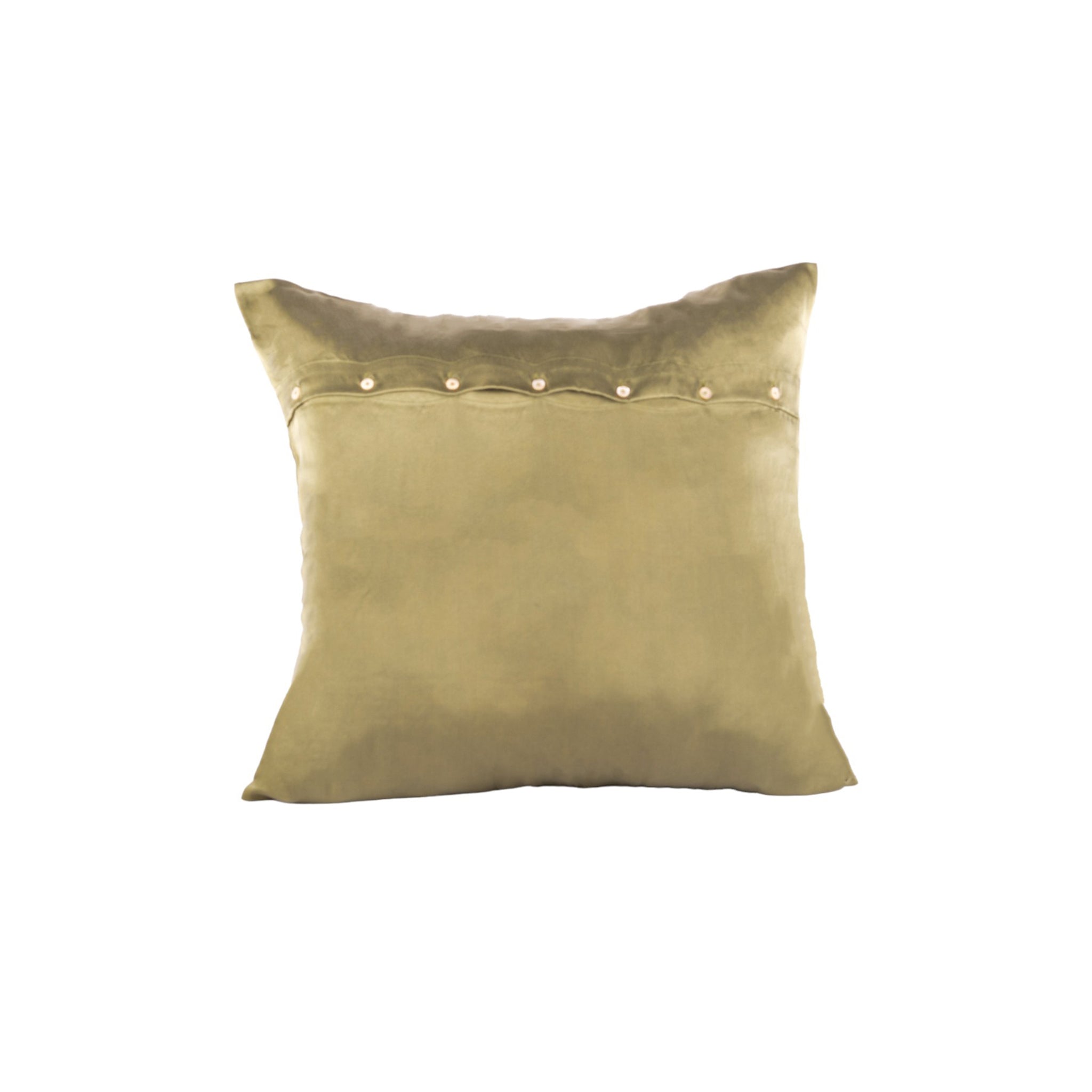 Taie d'oreiller en soie pure Olive