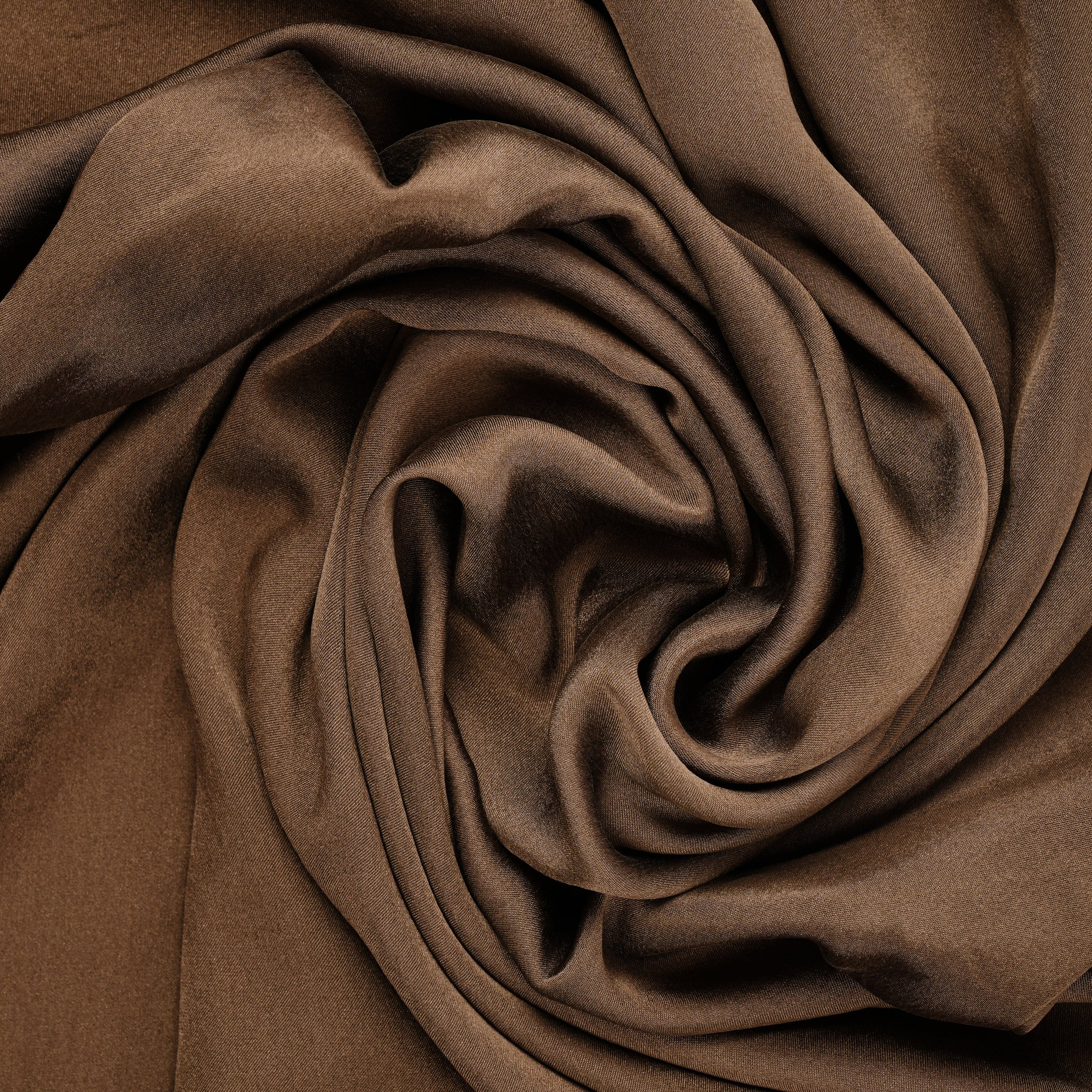 Plant-dyed mulberry silk pillowcase in Chaga Brown color, handmade in Bali