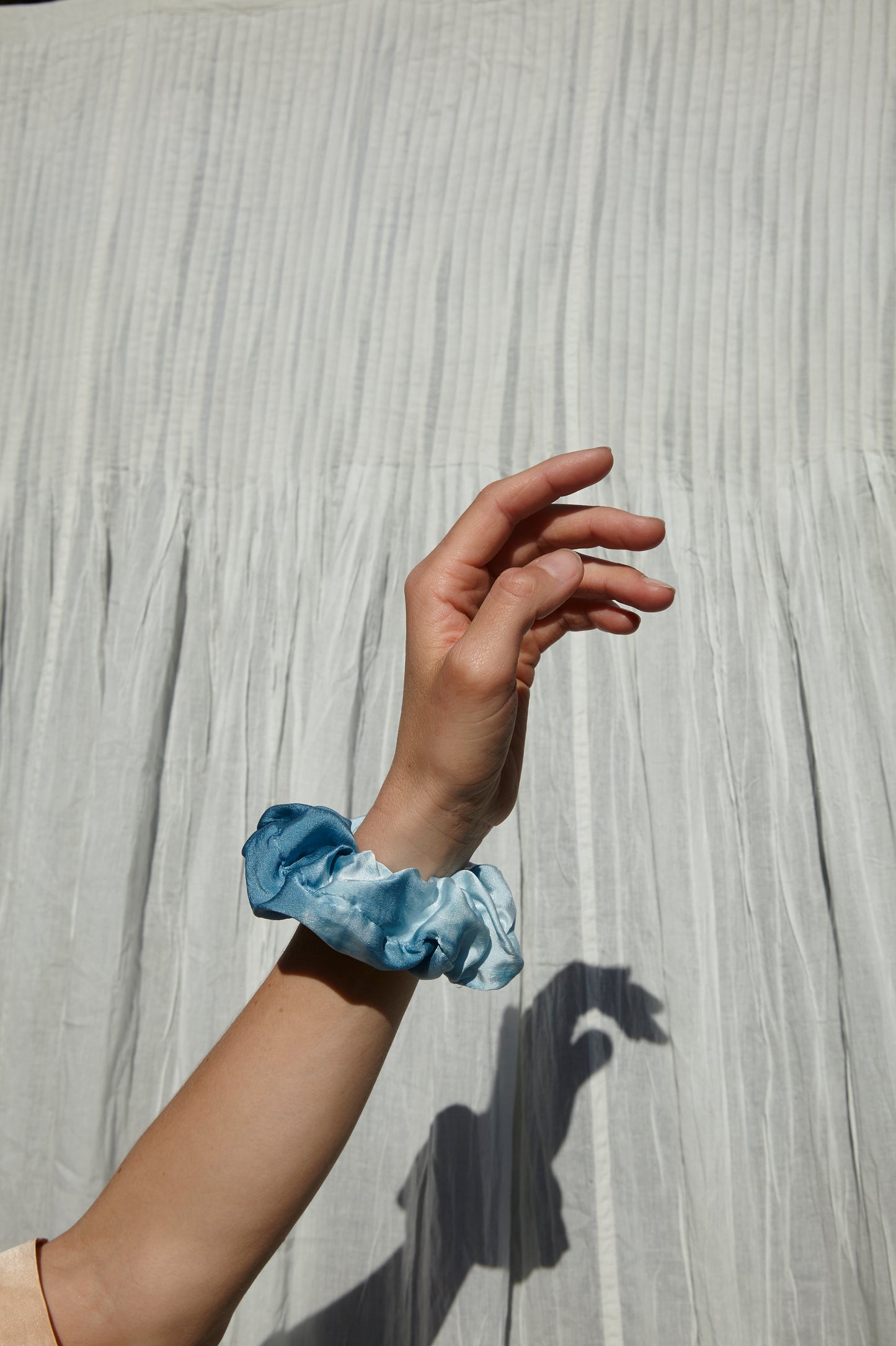Silk Scrunchie Indigo Tie and Dye