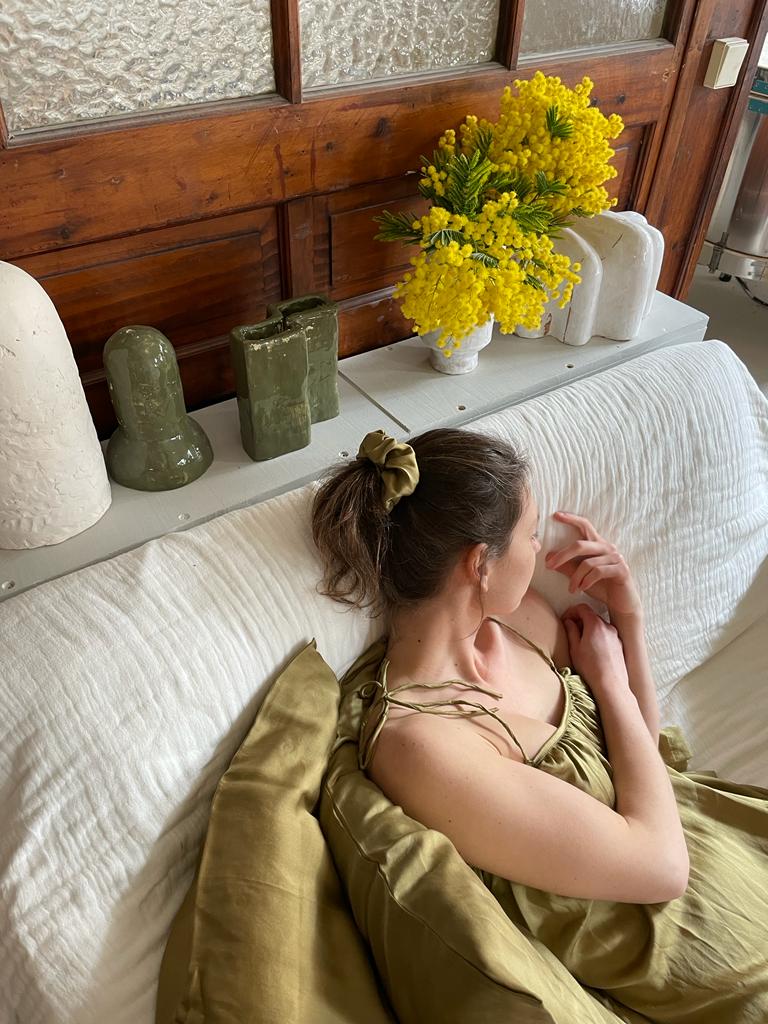 Silk Pillowcase Absinthe