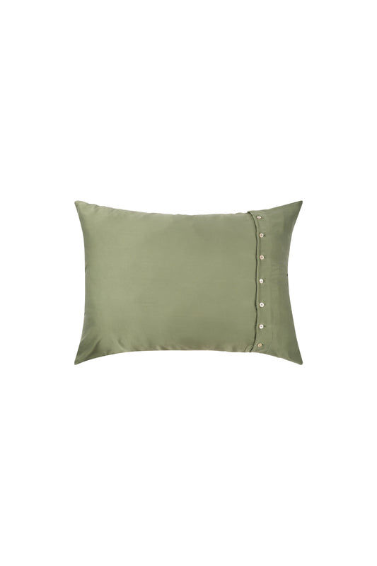 Moss Green Silk Pillowcase