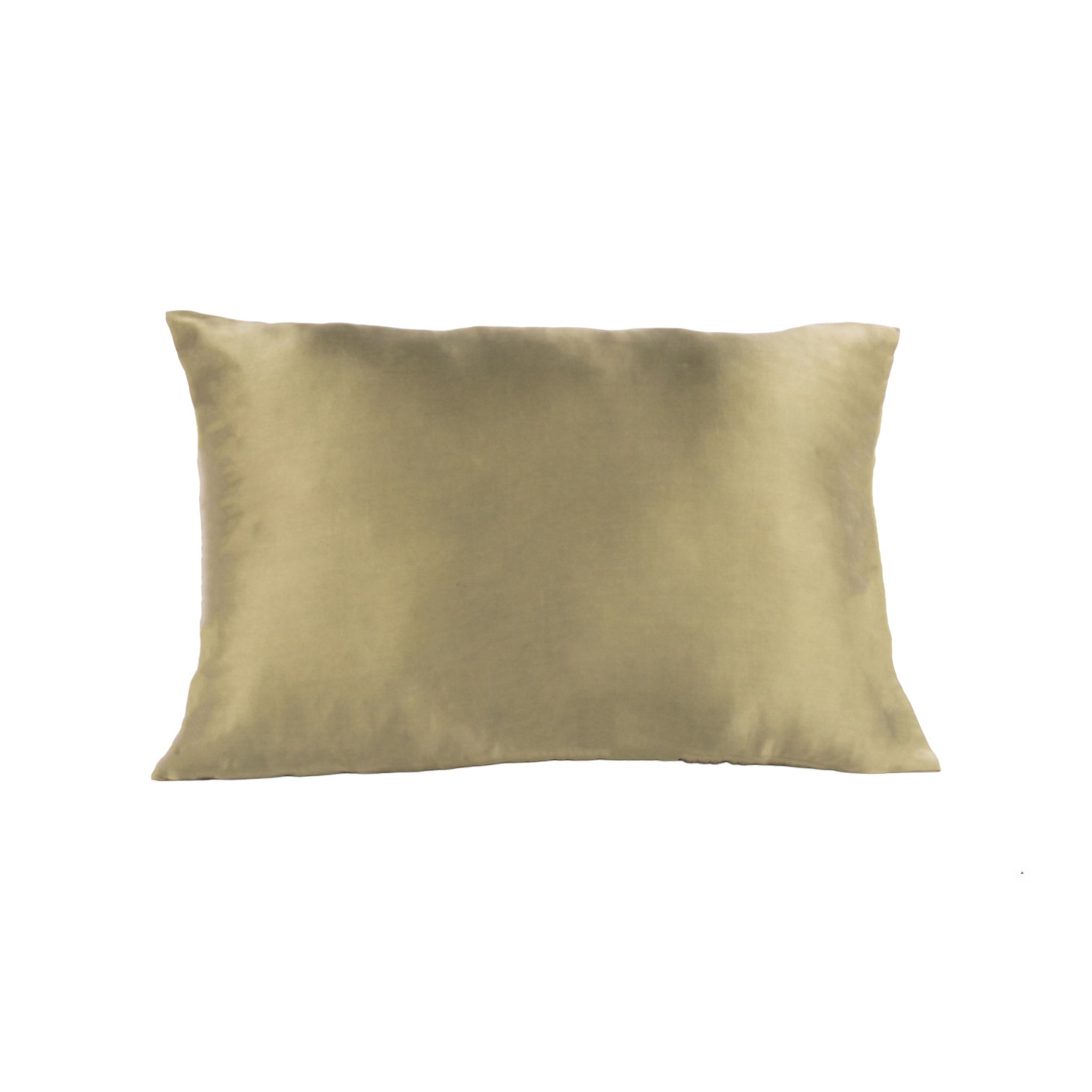 Taie d'oreiller en soie pure Olive