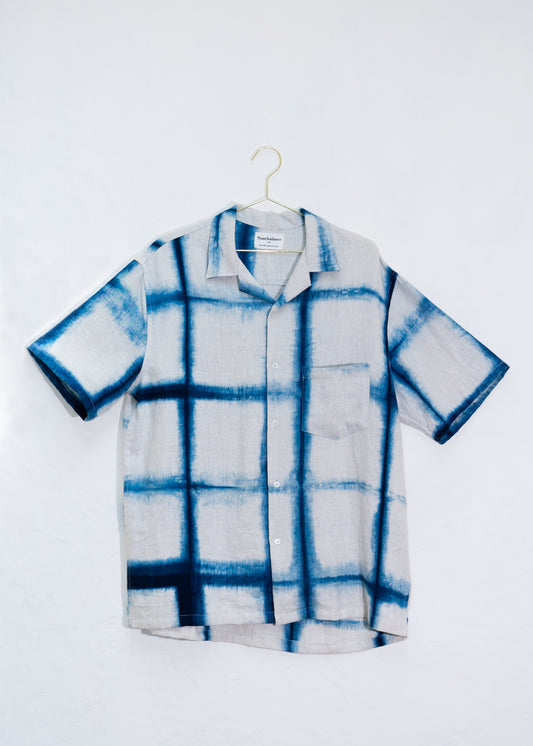 Linen Shibori Men Shirt