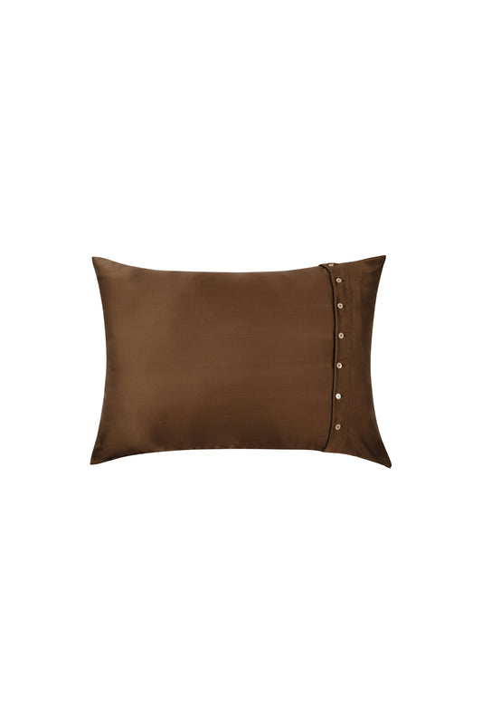 Chaga Brown Silk Pillowcase