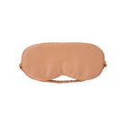 Plant-dyed mulberry silk sleep mask in Clay color, handmade in Bali