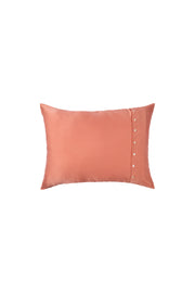 Plant-dyed mulberry silk sleep mask in Saffron color, handmade in Bali