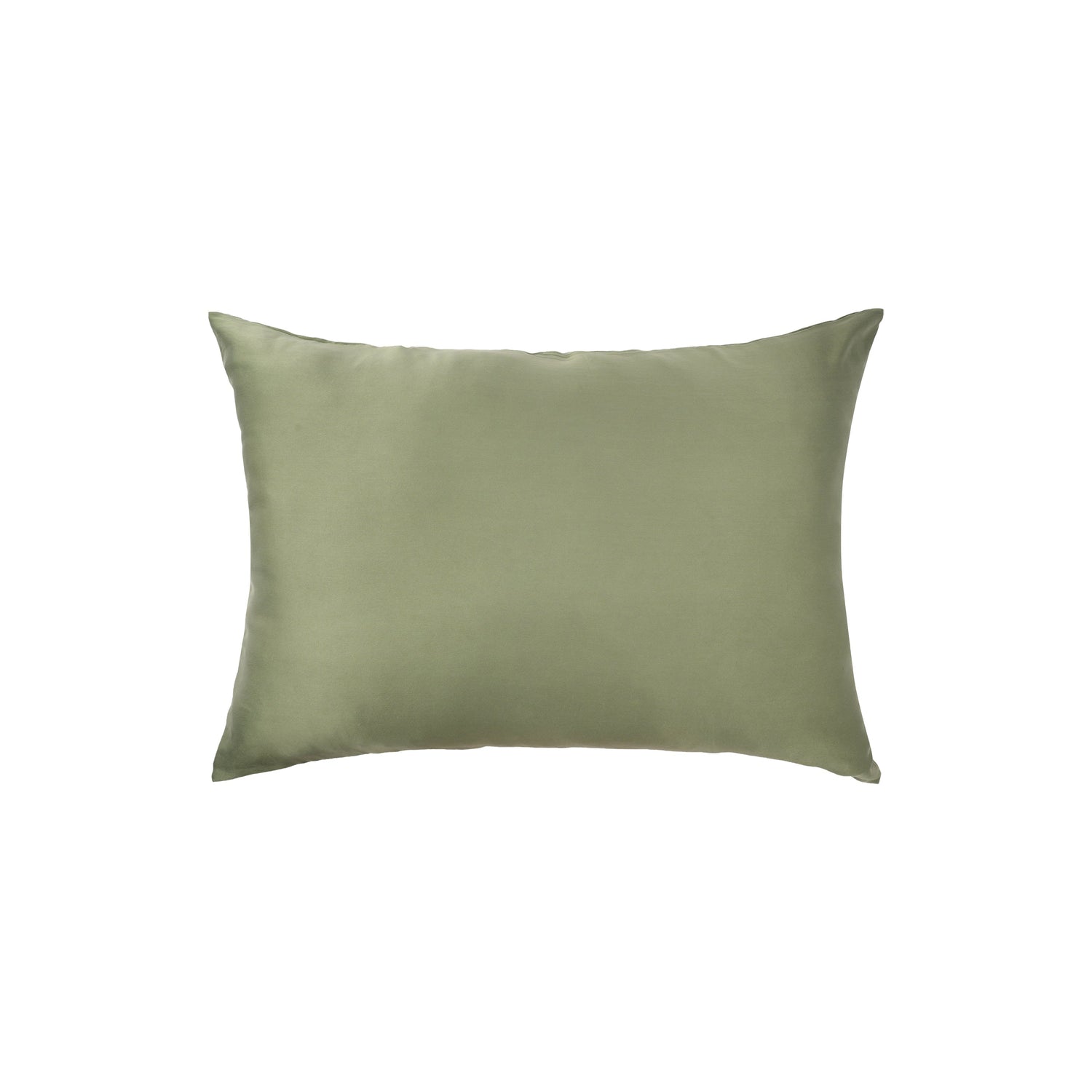 Plant-dyed mulberry silk pillowcase in Bark color, handmade in Bali