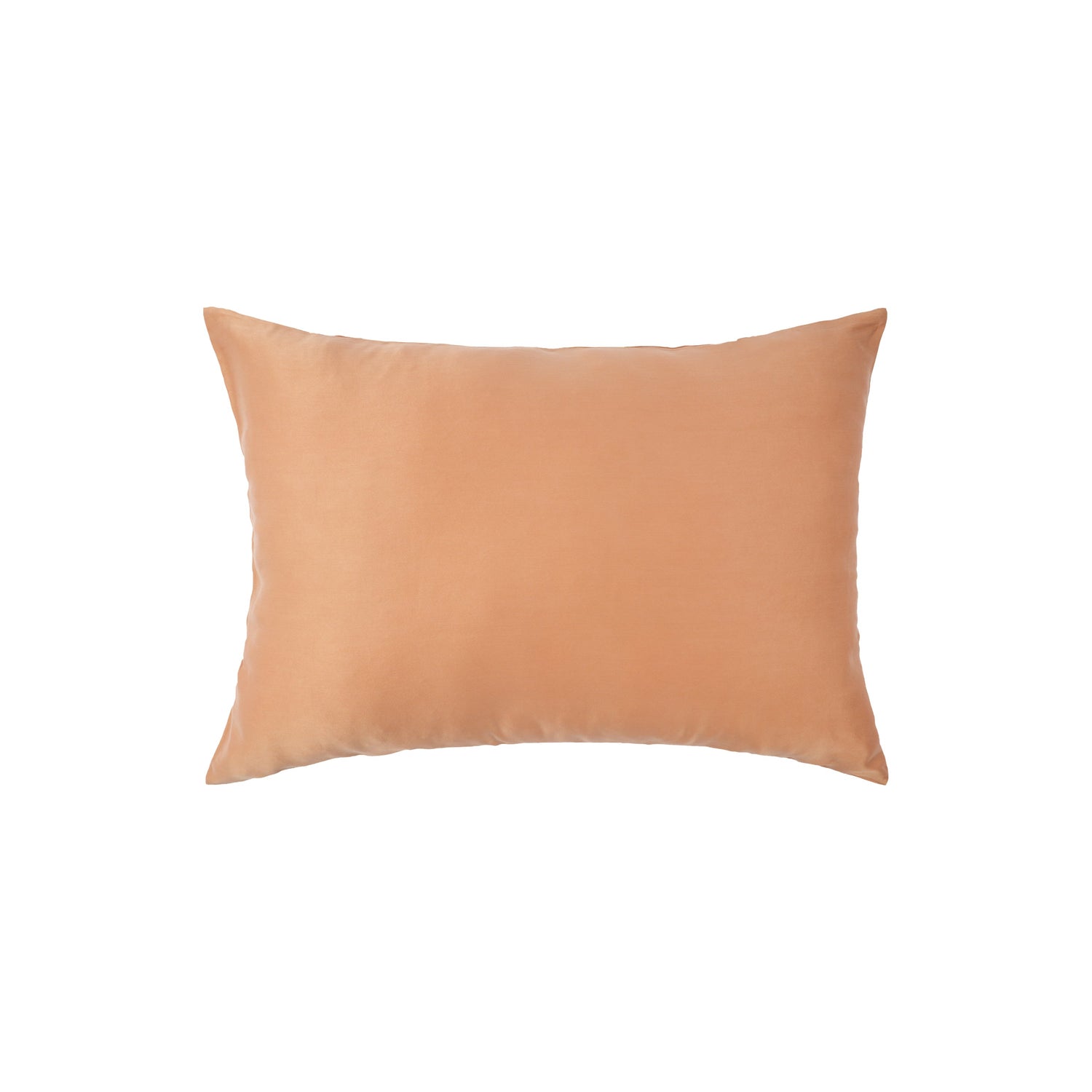 Plant-dyed mulberry silk pillowcase in Clay color, handmade in Bali